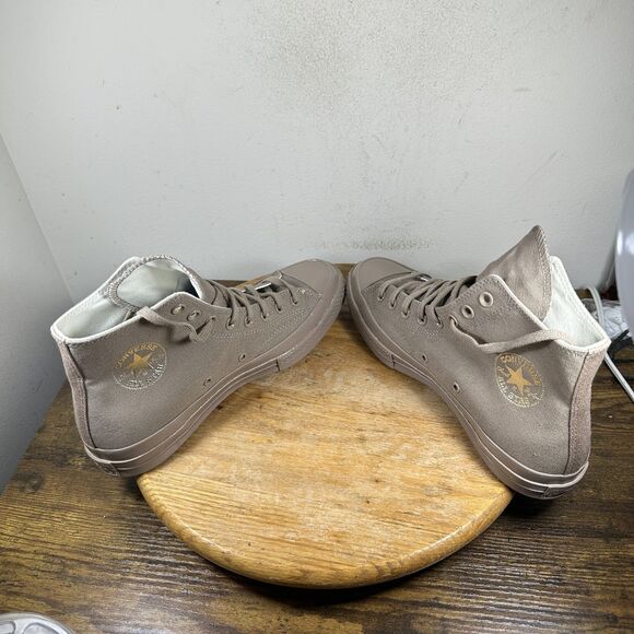Converse Chuck Taylor All Star Shoes Mens Size 8 Taupe High Top Canvas 168507C - Picture 5 of 8